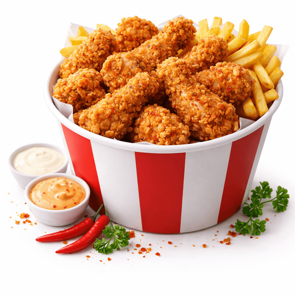 Bucket Picant cu Cartofi si Sos Pentru 3